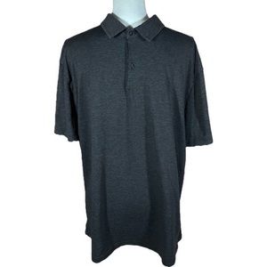 Men’s Lululemon Evolution Polo Shirt Short Sleeve Heathered Gray Size Large